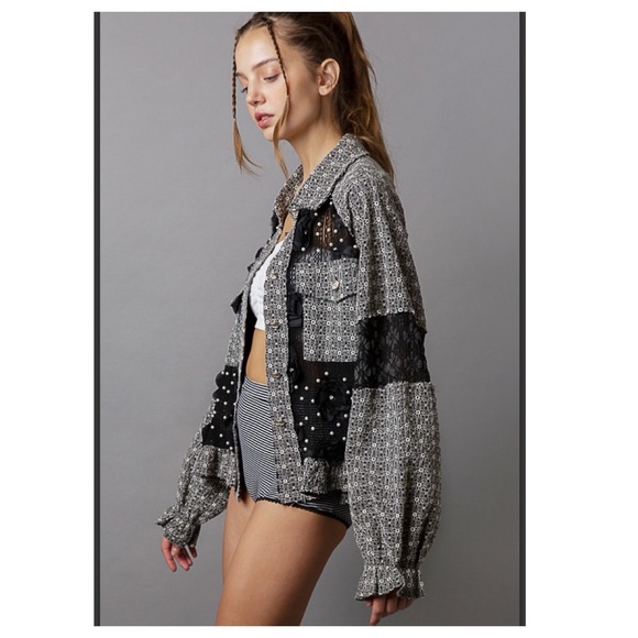 74 1 left 🇺🇸POL lace fabric jacket - Picture 6 of 8